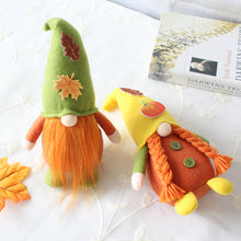 Load image into Gallery viewer, Fall Gnome Doll Pumpkin Maple Figurine Swedish Elf Dwarf Plush Ornaments For Autumn Christmas Tree Xmas Gift Halloween Thanksgiving Decor