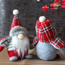 Load image into Gallery viewer, Fall Gnome Doll Fashion Plaid Figurine Swedish Elf Dwarf Plush Ornaments For Autumn Christmas Tree Xmas Gift Halloween Thanksgiving Decor