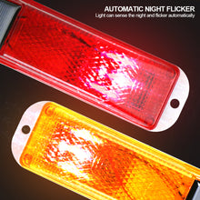 Load image into Gallery viewer, LED Solar Strobe Warning Lamp Strobe Flash Traffic Caution Light Chip Control Bridge Rechargeable Night Driving Safety