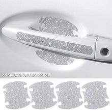 Load image into Gallery viewer, 4Pcs Car Door Handle Bowl Reflective Bling Protector Stickers Anti-scratch Protection Rhinestone Bright Drill Decals Auto