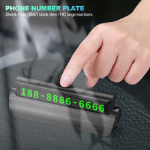 Load image into Gallery viewer, Car Phone Number Plate Car Sticker Night Light Hidden Luminous Phone Styling Temporary Parking Card