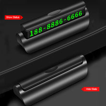 Load image into Gallery viewer, Car Phone Number Plate Car Sticker Night Light Hidden Luminous Phone Styling Temporary Parking Card