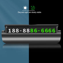 Load image into Gallery viewer, Car Phone Number Plate Car Sticker Night Light Hidden Luminous Phone Styling Temporary Parking Card