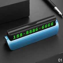 Load image into Gallery viewer, Car Phone Number Plate Car Sticker Night Light Hidden Luminous Phone Styling Temporary Parking Card
