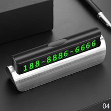 Load image into Gallery viewer, Car Phone Number Plate Car Sticker Night Light Hidden Luminous Phone Styling Temporary Parking Card
