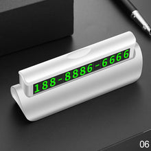 Load image into Gallery viewer, Car Phone Number Plate Car Sticker Night Light Hidden Luminous Phone Styling Temporary Parking Card