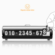 Load image into Gallery viewer, Universal Car Parking Card Luminous Phone Number Plate Stop Stickers Night Light Temporary Park Accessories