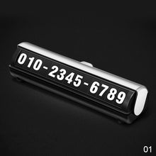 Load image into Gallery viewer, Universal Car Parking Card Luminous Phone Number Plate Stop Stickers Night Light Temporary Park Accessories
