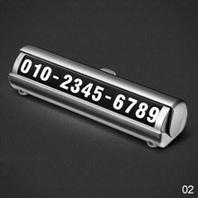 Load image into Gallery viewer, Universal Car Parking Card Luminous Phone Number Plate Stop Stickers Night Light Temporary Park Accessories