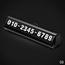 Load image into Gallery viewer, Universal Car Parking Card Luminous Phone Number Plate Stop Stickers Night Light Temporary Park Accessories