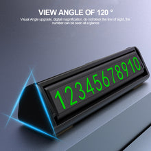 Load image into Gallery viewer, Universal Car Telephone Number Card Luminous Temporary Stop Parking Card Double Side Plate Stikers Accessories