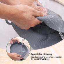 Load image into Gallery viewer, Silicone Air Fryer Baking Tray Pot Reusable Ultra Thin Round Home Kitchen Pizza Mat With Handles No-Stick Grill Accessories