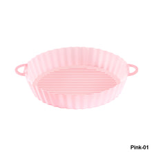 Load image into Gallery viewer, Silicone Air Fryer Baking Tray Pot Reusable Ultra Thin Round Home Kitchen Pizza Mat With Handles No-Stick Grill Accessories