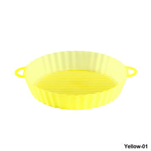 Load image into Gallery viewer, Silicone Air Fryer Baking Tray Pot Reusable Ultra Thin Round Home Kitchen Pizza Mat With Handles No-Stick Grill Accessories