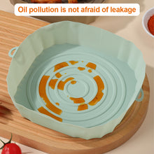 Load image into Gallery viewer, Silicone Air Fryer Baking Tray Pot Reusable Ultra Thin Round Home Kitchen Pizza Mat With Handles No-Stick Grill Accessories