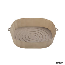 Load image into Gallery viewer, Silicone Air Fryer Baking Tray Pot Reusable Ultra Thin Round Home Kitchen Pizza Mat With Handles No-Stick Grill Accessories