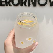 Load image into Gallery viewer, 500ml Daisy Water Bottle Transparent Plastic Water Bottle BPA Free Outdoor Sport Water Cup Summer Student Portable Mug with Rope
