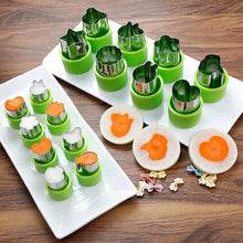 Load image into Gallery viewer, Rice Vegetable Fruit Cutter Mold 9Pcs/set Flowers Cartoon Cutter Mold Stainless Steel Cake Cookie Biscuit Cutting Shape Tools