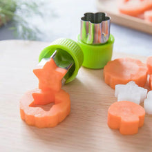 Load image into Gallery viewer, Rice Vegetable Fruit Cutter Mold 9Pcs/set Flowers Cartoon Cutter Mold Stainless Steel Cake Cookie Biscuit Cutting Shape Tools