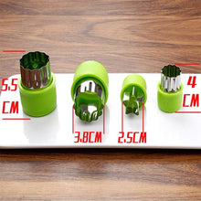 Load image into Gallery viewer, Rice Vegetable Fruit Cutter Mold 9Pcs/set Flowers Cartoon Cutter Mold Stainless Steel Cake Cookie Biscuit Cutting Shape Tools