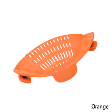 Load image into Gallery viewer, Kitchen Strainer Clip Pan Drain Rack Food Grade Silicone Funnel Heat Resistant Pot Drain Pan Strainer Kitchen Gadgets