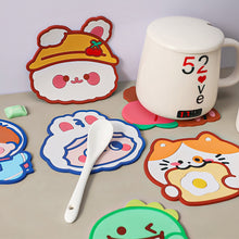 Load image into Gallery viewer, Cute Cartoon Shaped Tea Coaster Cup Holder Mat Coffee Drinks Drink Silicone Coaster Cup Pad Placemat For Home