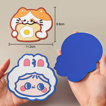 Load image into Gallery viewer, Cute Cartoon Shaped Tea Coaster Cup Holder Mat Coffee Drinks Drink Silicone Coaster Cup Pad Placemat For Home