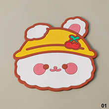 Load image into Gallery viewer, Cute Cartoon Shaped Tea Coaster Cup Holder Mat Coffee Drinks Drink Silicone Coaster Cup Pad Placemat For Home