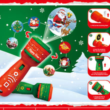 Load image into Gallery viewer, 24 Patterns Santa Christmas Tree Flashlight Projector Torch Lamp Toy Early Education Toy for Kid Holiday Birthday Xmas Gift