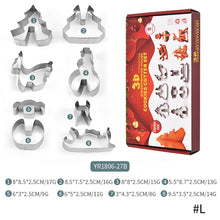 Load image into Gallery viewer, 8 Pcs/Set 3D Mini Christmas Cookie Cutter Stainless Steel Biscuit Mold Handmade Snowman Xmas Tree Mould Fondant Cutter Baking Decoration Tool