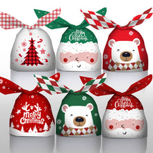 Load image into Gallery viewer, 50Pcs Christmas Gift Bag Santa Claus Print Plastic Bags Baking Candy Packaging Bags Xmas Party New Year