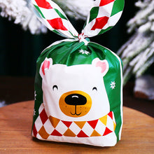 Load image into Gallery viewer, 50Pcs Christmas Gift Bag Santa Claus Print Plastic Bags Baking Candy Packaging Bags Xmas Party New Year