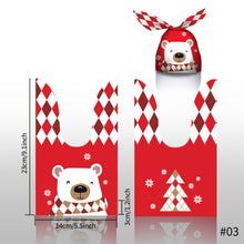 Load image into Gallery viewer, 50Pcs Christmas Gift Bag Santa Claus Print Plastic Bags Baking Candy Packaging Bags Xmas Party New Year