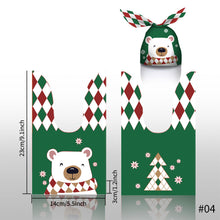Load image into Gallery viewer, 50Pcs Christmas Gift Bag Santa Claus Print Plastic Bags Baking Candy Packaging Bags Xmas Party New Year