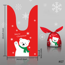 Load image into Gallery viewer, 50Pcs Christmas Gift Bag Santa Claus Print Plastic Bags Baking Candy Packaging Bags Xmas Party New Year