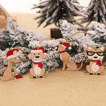 Load image into Gallery viewer, Christmas Pendant Wooden Hanging Ornaments Car Dog for Home Decor New Year Xmas Tree Drop Decorations Gift Accessories