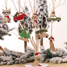 Load image into Gallery viewer, Christmas Pendant Wooden Hanging Ornaments Car Dog for Home Decor New Year Xmas Tree Drop Decorations Gift Accessories