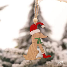 Load image into Gallery viewer, Christmas Pendant Wooden Hanging Ornaments Car Dog for Home Decor New Year Xmas Tree Drop Decorations Gift Accessories