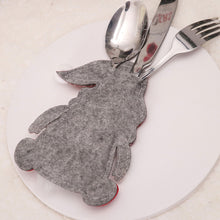 Load image into Gallery viewer, Christmas Wood Gnome Cutlery Pouch Bags Knife Fork Silverware Holder Bag Christmas Tableware Utensil Holder New Year Table Decor