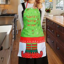 Load image into Gallery viewer, Christmas Apron Halloween Decoration Santa Claus Red Apron Kitchen Apron Home Cooking Baking Waist Bib