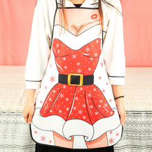 Load image into Gallery viewer, Christmas Apron Halloween Decoration Santa Claus Red Apron Kitchen Apron Home Cooking Baking Waist Bib