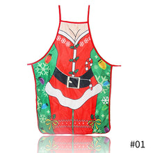 Load image into Gallery viewer, Christmas Apron Halloween Decoration Santa Claus Red Apron Kitchen Apron Home Cooking Baking Waist Bib
