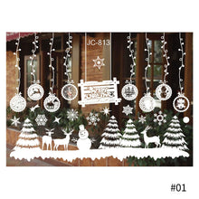 Load image into Gallery viewer, Merry Christmas Decoration for Home Window Stickers Xmas Decor Snowflake Santa Elk Snowman Window Sticker Showcase Decoration