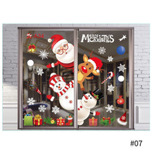 Load image into Gallery viewer, Merry Christmas Decoration for Home Window Stickers Xmas Decor Snowflake Santa Elk Snowman Window Sticker Showcase Decoration