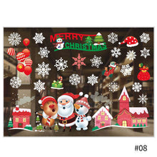 Load image into Gallery viewer, Merry Christmas Decoration for Home Window Stickers Xmas Decor Snowflake Santa Elk Snowman Window Sticker Showcase Decoration