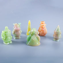 Load image into Gallery viewer, DIY Christmas Doll Candle Silicone Molds Glue Resin Soap Chocolate Mousse Making Molds Candle Mould for Aromatherapy Home Decor