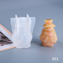 Load image into Gallery viewer, DIY Christmas Doll Candle Silicone Molds Glue Resin Soap Chocolate Mousse Making Molds Candle Mould for Aromatherapy Home Decor