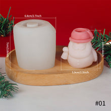 Load image into Gallery viewer, DIY Christmas Candle Silicone Molds Glue Resin Soap Chocolate Mousse Making Molds Candle Mould for Aromatherapy Home Decor