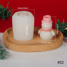 Load image into Gallery viewer, DIY Christmas Candle Silicone Molds Glue Resin Soap Chocolate Mousse Making Molds Candle Mould for Aromatherapy Home Decor