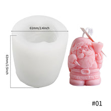 Load image into Gallery viewer, DIY Christmas Candle Silicone Molds Glue Resin Soap Chocolate Mousse Making Molds Candle Mould for Aromatherapy Home Decor